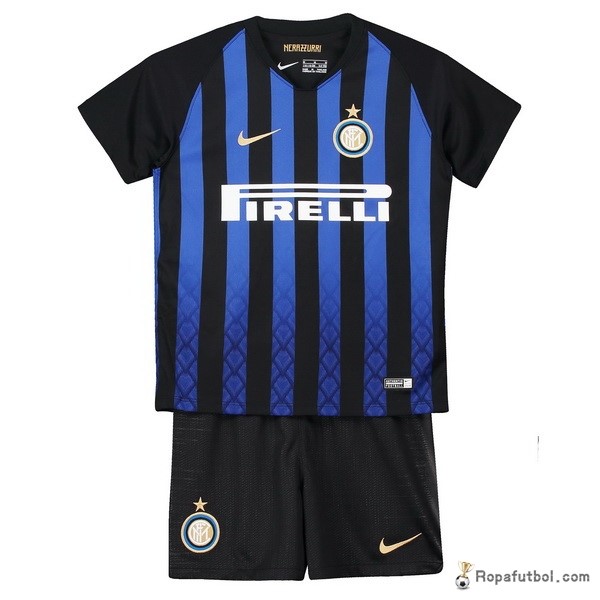 Camiseta Inter de Milán Replica Primera Ropa Niños 2018/19 Azul